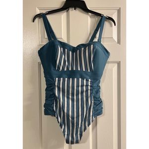 Old Navy Blue Striped Swimsuit